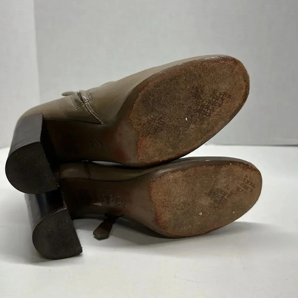 Tory Burch Bowie Heeled Leather Ankle Boots Taupe Brown Size 6.5 - Picture 11 of 13
